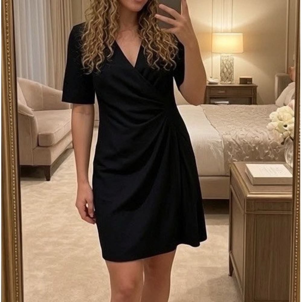 Boss Hugo Boss Donela Office Work Black Mini Dress Size 6 Smart Casual Tailored